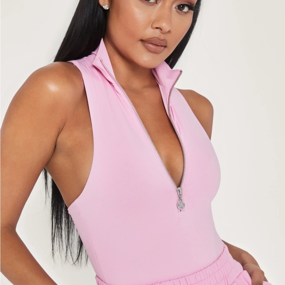 Meshki Paulina Sleeveless High Neck Zip Bodysuit